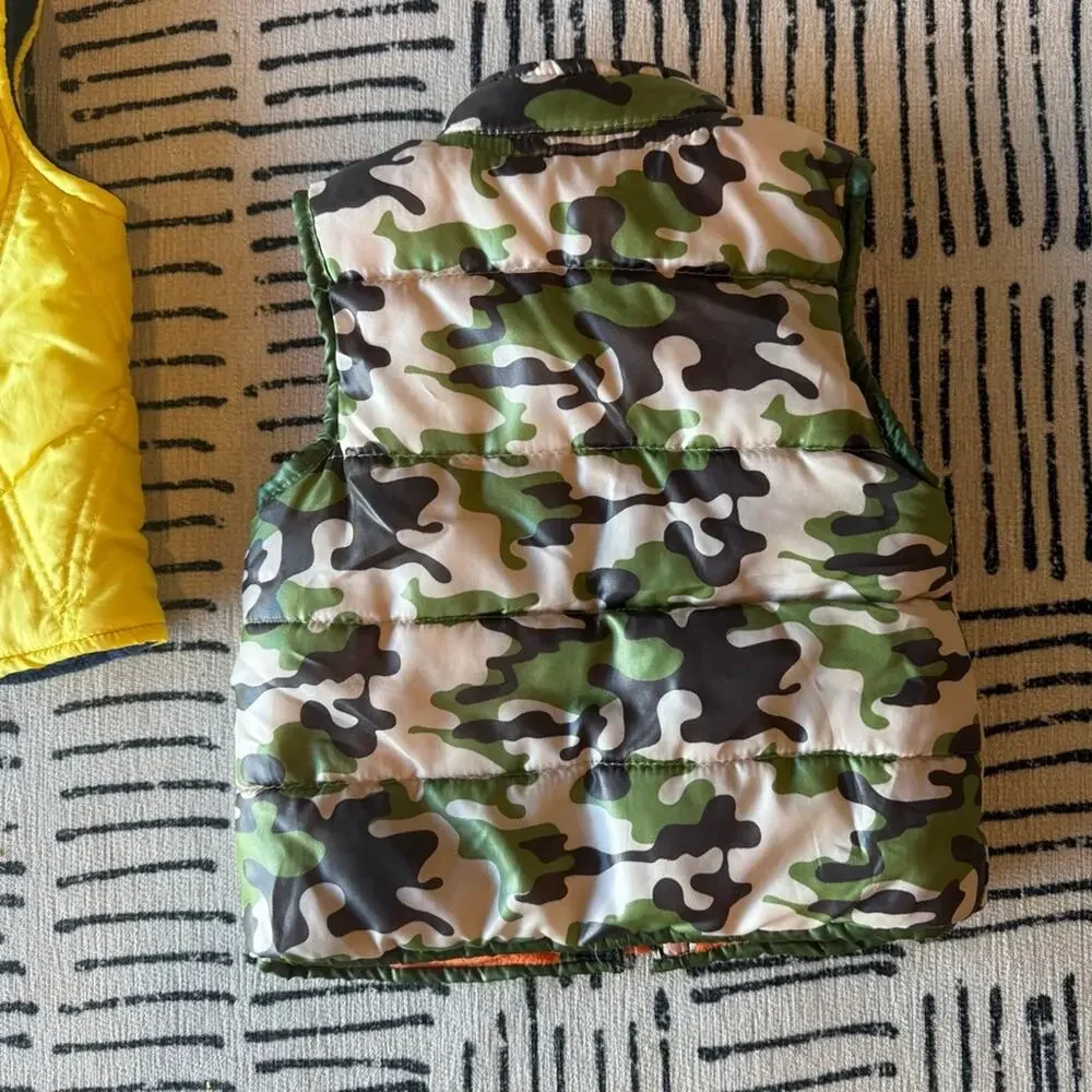 Children's Yellow and Camouflage Vest Set